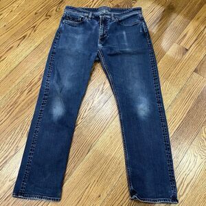 Revtown Jeans 36x30 Blue‎ Decade Denim Sharp Stretch Dark Wash 5 Pocket